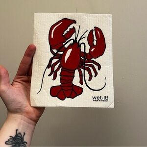 NWT Wet It Lobster Reusable Dishcloth